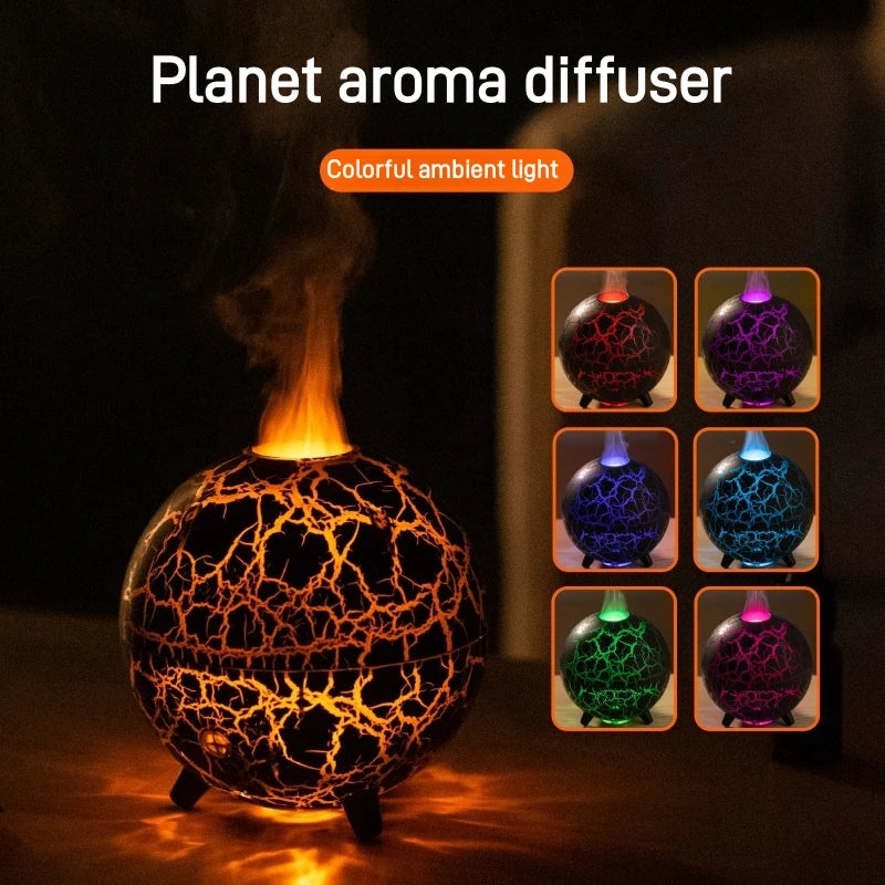 Mini diffuseur planète avec veilleuse colorée, Sublime-Shop